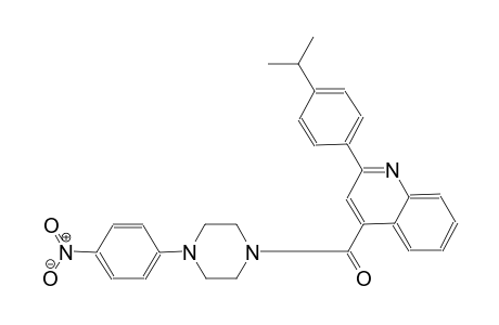2-(4-isopropylphenyl)-4-{[4-(4-nitrophenyl)-1-piperazinyl]carbonyl}quinoline