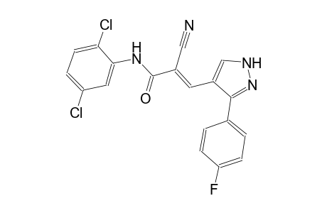 (2E)-2-cyano-N-(2,5-dichlorophenyl)-3-[3-(4-fluorophenyl)-1H-pyrazol-4-yl]-2-propenamide