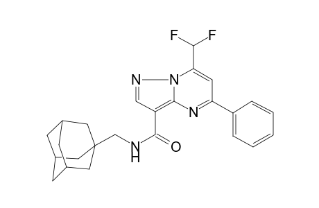 N-(1-adamantylmethyl)-7-(difluoromethyl)-5-phenyl-3-pyrazolo[1,5-a]pyrimidinecarboxamide
