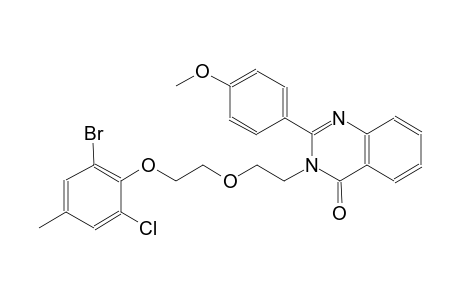 3-{2-[2-(2-bromo-6-chloro-4-methylphenoxy)ethoxy]ethyl}-2-(4-methoxyphenyl)-4(3H)-quinazolinone
