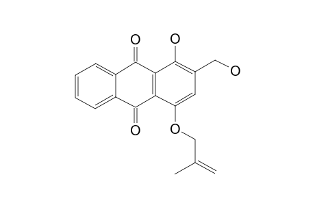 1-Hydroxy-2-(hydroxymethyl)-4-(2'-methylprop-2'-enyloxy)anthraquinone