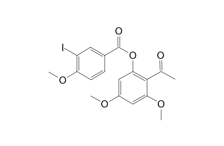 (2-acetyl-3,5-dimethoxy-phenyl) 3-iodo-4-methoxy-benzoate