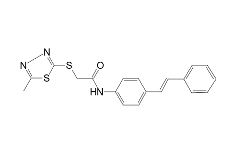 2-(5-Methyl-[1,3,4]thiadiazol-2-ylsulfanyl)-N-(4-styryl-phenyl)-acetamide