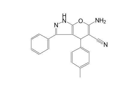 6-amino-4-(4-methylphenyl)-3-phenyl-1,4-dihydropyrano[2,3-c]pyrazole-5-carbonitrile