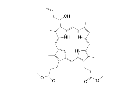 Dimethyl 3,3'-[3"-(1"'-hydroxybut-3"'-en-1"'-yl)-2",7",12",18"-tetramethyl-21H.23H-porphyrin-13",17"-diyl]-dipropionate