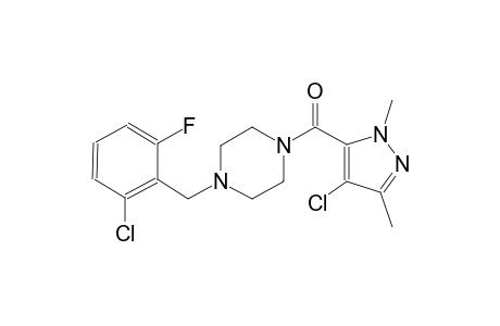 1-[(4-chloro-1,3-dimethyl-1H-pyrazol-5-yl)carbonyl]-4-(2-chloro-6-fluorobenzyl)piperazine