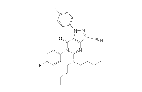 3-Cyano-5-dibutylamino-6-(4-fluorophenyl)-1-p-tolyl-1Hpyrazolo[4,3-d]pyrimidin-7(6H)-one