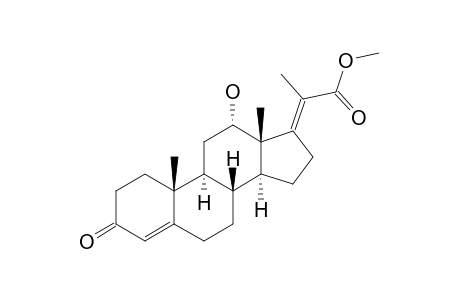 Methyl 12.alpha.-hydroxy-bis-norchola-4,17(20)-dien-22-oate