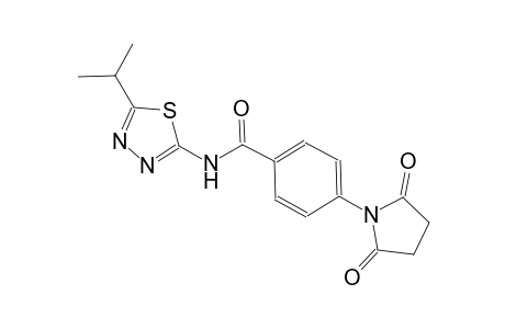 benzamide, 4-(2,5-dioxo-1-pyrrolidinyl)-N-[5-(1-methylethyl)-1,3,4-thiadiazol-2-yl]-