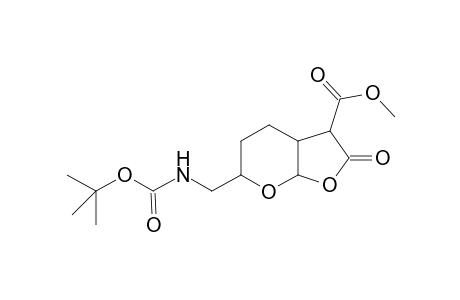 5-Carbomethoxy-2-N-tert-butoxycarbonylamidomethyl-5H-6-oxo-2,3,4,4a,6,7a-hexahydropyrano[2,3-b]furan