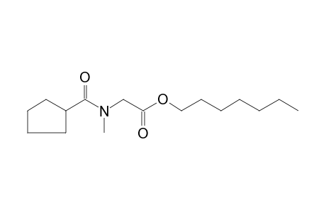 Sarcosine, N-(cyclopentylcarbonyl)-, heptyl ester