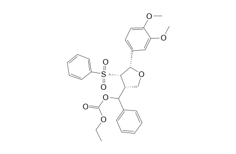 Carbonic acid, [5-(3,4-dimethoxyphenyl)tetrahydro-4-(phenylsulfonyl)-3-furanyl]phenylmethyl ethyl ester, [3R-[3.alpha.(S*),4.beta.,5.alpha.]]-