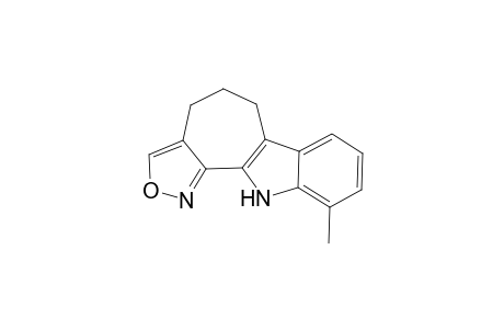 10-Methyl-4,5,6,11-tetrahydroisoxazolo[4',3':6,7]cyclohepta[b]indole