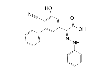 3-Hydroxy-2-cyano-5-[(phenylhydrazo)glyoxalyl]-biphenyl