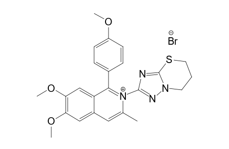 1-(4-METHOXYPHENYL)-6,7-DIMETHOXY-3-METHYL-N-(6',7'-DIHYDRO-5'H-[1,2,4]-TRIAZOLO-[5,1-B]-[1,3]-THIAZIN-2'-YL)-ISOQUINOLINIUM-BROMIDE