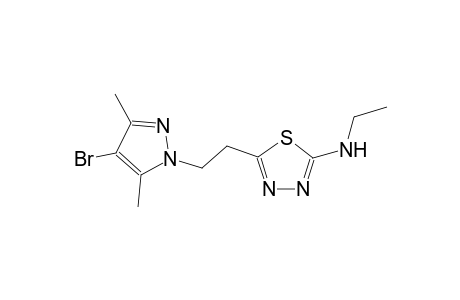 N-{5-[2-(4-bromo-3,5-dimethyl-1H-pyrazol-1-yl)ethyl]-1,3,4-thiadiazol-2-yl}-N-ethylamine