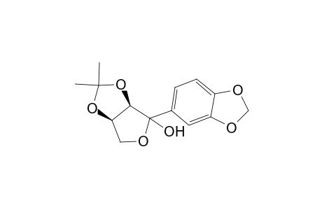 (3R,4R)-3,4-O-Isopropylidenedioxy-2-(3,4-methylenedioxy)phenyl-1-hydroxytetrahydrofuran