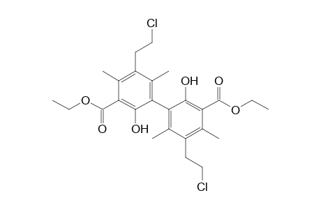 Diethyl 5,5'-bis(2-chloroethyl)-2,2'-dihydroxy-4,6,4',6'-tetramethylbiphenyl-3,3'-dicarboxylate
