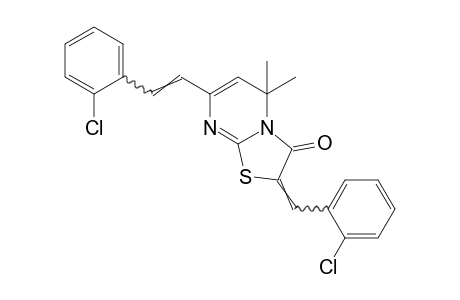 2-(o-chlorobenzylidene)-7-(o-chlorostyryl)-5,5-dimethyl-5H-thiazolo[3,2-a]pyrimidin-3(2H)-one