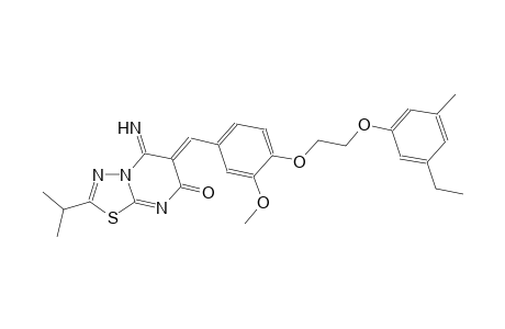 7H-[1,3,4]thiadiazolo[3,2-a]pyrimidin-7-one, 6-[[4-[2-(3-ethyl-5-methylphenoxy)ethoxy]-3-methoxyphenyl]methylene]-5,6-dihydro-5-imino-2-(1-