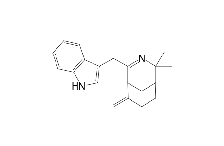 2-(1H-Indol-3'-ylmethyl)-4,4-dimethyl-8-methylene-3-azabicyclo[3.3.1]non-2-ene
