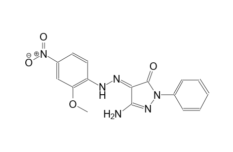 (4E)-3-amino-1-phenyl-1H-pyrazole-4,5-dione 4-[(2-methoxy-4-nitrophenyl)hydrazone]