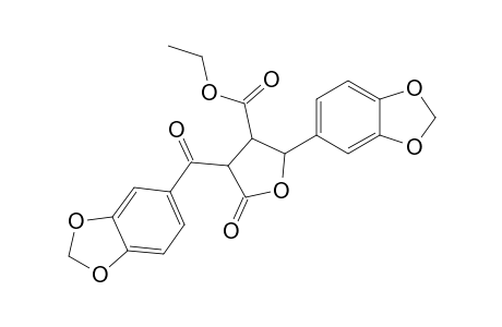 Ethyl 4-(1,3-benzodioxol-5-carbonyl)-2-(1,3-benzodioxol-5-yl)-5-oxotetrahydrofuran-3-carboxylate