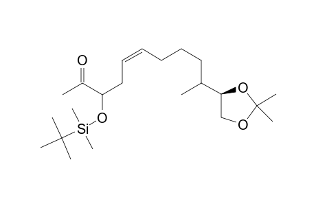 3-(tert-Butyldimthylsiloxy)-10-[(4R)-2,2-dimethyl-1,3-dioxolan-4-yl]undec-5-en-2-one