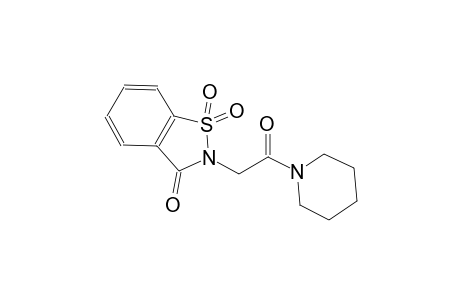 1,2-benzisothiazol-3(2H)-one, 2-[2-oxo-2-(1-piperidinyl)ethyl]-, 1,1-dioxide