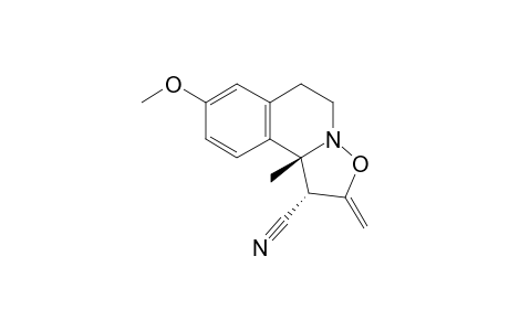 trans-1,5,6,10b-Tetrahydro-8,-methoxy-10b-methyl-2-methylene-2H-isoxazolo[3,2-a]isoquinoline-1-carbonitrile