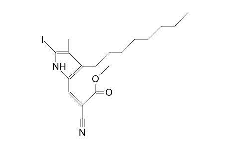 Methyl-(E)-2-cyano-3-(5-iodo-4-methyl-3-octyl-2-pyrrolyl)-propenoate