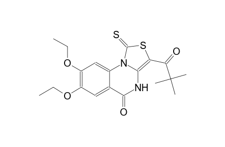 thiazolo[3,4-a]quinazolin-5(4H)-one, 3-(2,2-dimethyl-1-oxopropyl)-7,8-diethoxy-1-thioxo-