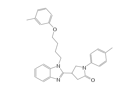 4-{1-[4-(3-methylphenoxy)butyl]-1H-benzimidazol-2-yl}-1-(4-methylphenyl)-2-pyrrolidinone