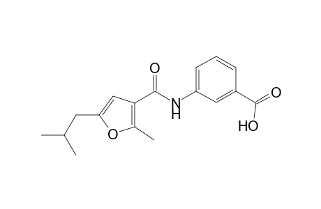 3-[(5-Isobutyl-2-methyl-3-furoyl)amino]benzoic acid