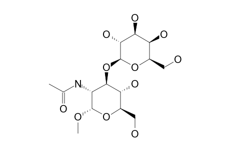 METHYL-O-ALPHA-D-GALACTOPYRANOSYL-(1->3)-2-ACETAMIDO-2-DEOXY-ALPHA-D-GLUCOPYRANOSIDE