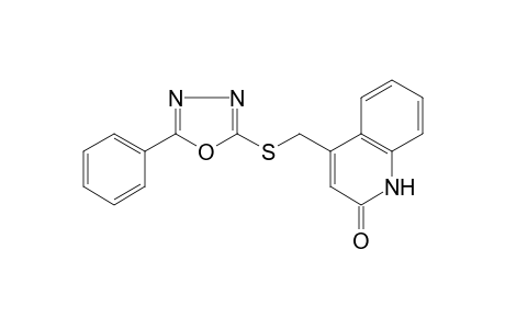 4-(5-Phenyl-[1,3,4]oxadiazol-2-ylsulfanylmethyl)-1H-quinolin-2-one
