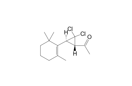 2,6,6-TRIMETHYL-1-(2-ACETYL-3,3-DICHLOROCYCLOPROPYL)-CYCLOHEXENE