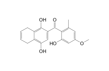Methanone, (5,8-dihydro-1,4-dihydroxy-2-naphthalenyl)(2-hydroxy-4-methoxy-6-methylphenyl)-