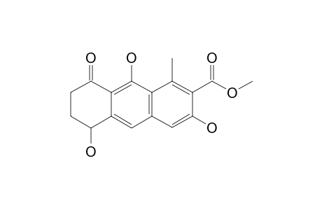 GASTERIACENONE-C;3,4-DIHYDRO-4,6,9-TRIHYDROXY-7-CARBOMETHOXY-8-METHYL-1(2H)-ANTHRACENONE