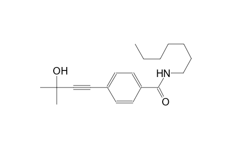 benzamide, N-heptyl-4-(3-hydroxy-3-methyl-1-butynyl)-