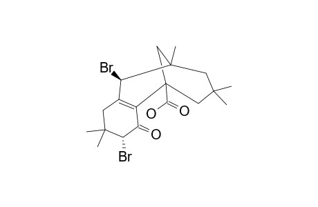 4-ALPHA,8-BETA-DIBROMO-1-CARBOXY-DIISOPHOR-2(7)-EN-3-ONE