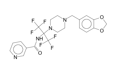 N-[2,2,2-Trifluoro-1-(4-piperonyl-1-piperazinyl)-1-(trifluoromethyl)ethyl]nicotinamide