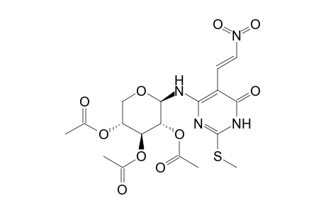 1,6-Dihydro-5-(2"-nitrovinyl)-2-(methylthio)-4-{[2',3',4'-tris( O-acetyl)-.beta.-D-xylopyranosyl]amino}-6-oxopyrimidine