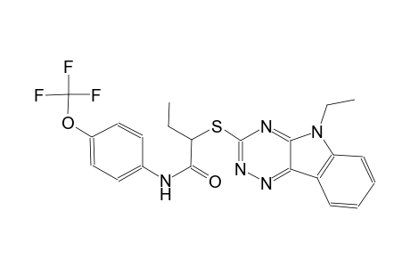 butanamide, 2-[(5-ethyl-5H-[1,2,4]triazino[5,6-b]indol-3-yl)thio]-N-[4-(trifluoromethoxy)phenyl]-