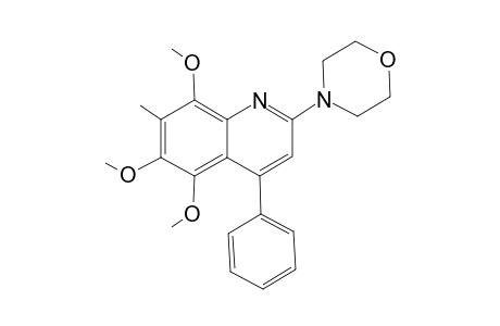 4-(5,6,8-trimethoxy-7-methyl-4-phenyl-2-quinolinyl)morpholine
