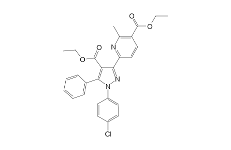 3-Ethoxycarbonyl-6-[4-ethoxycarbonyl-1-(4-chlolorophenyl)-5-phenyl-pyrazol-3-yl)]-2-methyl-pyridine
