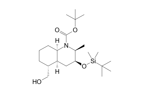 tert-Butyl (2S,3S,4aS,5R,8aR)-3-{[tert-Butyl(dimethyl)silyl]oxy}-5-(hydroxymethyl)-2-methyloctahydro-1(2H)-quinolinecarboxylate