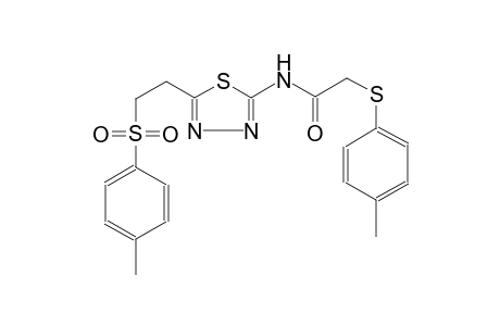 acetamide, N-[5-[2-[(4-methylphenyl)sulfonyl]ethyl]-1,3,4-thiadiazol-2-yl]-2-[(4-methylphenyl)thio]-
