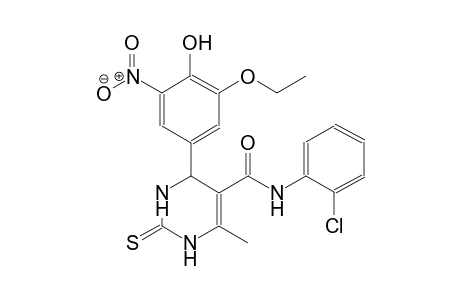 N-(2-chlorophenyl)-4-(3-ethoxy-4-hydroxy-5-nitrophenyl)-6-methyl-2-thioxo-1,2,3,4-tetrahydro-5-pyrimidinecarboxamide