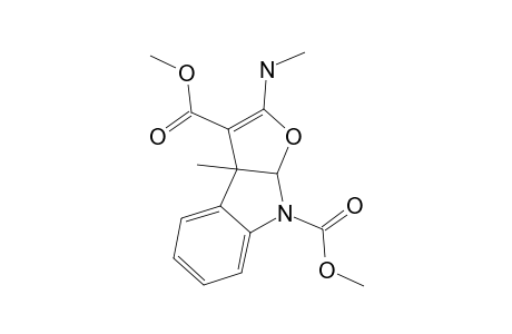 CIS-(+/-)-DIMETHYL-3A,8A-DIHYDRO-2-METHYLAMINO-3A-METHYL-8H-FURO-[2,3-B]-INDOLE-3,8-DICARBOXYLATE